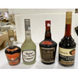 A selection of liqueurs including 70cl Tia Maria, 70cl Apricot Brandy, 48cl Mint Choc, 70cl