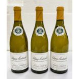 3 bottles of Puligny-Montrachet Louis Latour Cote de D'Or Beaune, Chardonnay grape, 2018
