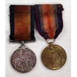 A WWI pair of medals to J-1734 Pte H Assinofsky Royal Fusiliers