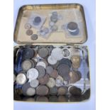 A selection of GB and world coinage including silver and early copper issues