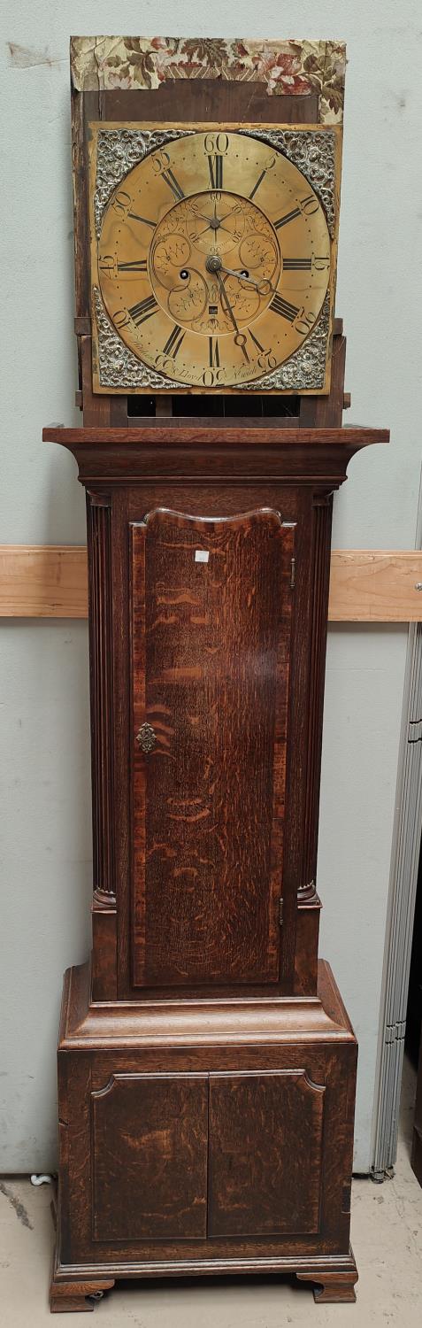 A mid 18th century long clock in crossbanded oak case, by Kitchen & Lloyd, Nantwich - Image 2 of 4