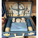 A 1950's Brexton picnic set in fitted case