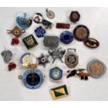 A collection of 20 enamelled badges