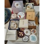 A selection of boxed and unboxed Royal Commemorative pill boxes, William Edwards etc