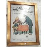 A framed original King George IV whisky poster for The Distiller Company limited, 57x39cm