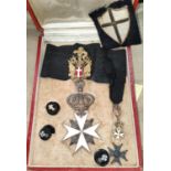 Polish Carpathian Lancers:  the extant medals, medal cards and badges awarded to Lieutenant (