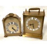 Two reproduction mantel clocks in gilt metal cases