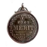 5th Foot Medal of Merit, undated beneath George and Dragon, reverse 'Vth Foot Merit - March10th