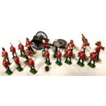 BRITAINS:  A group of 19th century style English infantry figures.