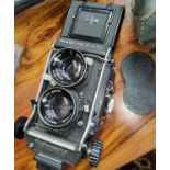 A Mamiya C330 Professional camera, Twin lenses No 930500 and No 930475 by Mamiya-Sekor