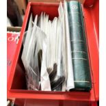 Metal box, QEII printed album phosphors, year packs, packets, full sheets, mostly mint