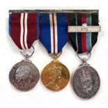 GB QEII a Volunteer Services group of 3 medals to 24777026 Gnr H David R.A., comprising QEII