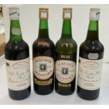 Four various 70cl bottles of Madeira
