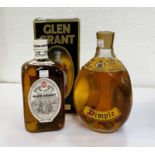 A boxed vintage bottle of Gle Grant 10 year old Scotch Whiskey, 26.2rds 70% proof; A vintage