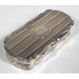 A 19th century rectangular shaped hallmarked silver vinaigrette with inscribed cartouche