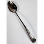 A Georgian hallmarked silver basting spoon, with chased decoration, London 1798 2.5oz