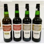 Four various 75cl bottles of Amontillado sherry