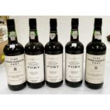 Five various bottles of Vintage Character Port