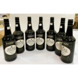 Seven 75cl bottles of Double Century Oloroso sherry