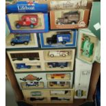 Thirty Lledo and other "Days Gone" and other liveried diecast vehicles, in original boxes: