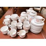 A Denby Gypsy mid 20th century stoneware tea service, tea, coffee and hot water pots, cups,