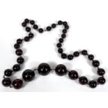 A string of cherry beads, 75g