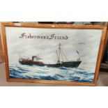 Keith Sutton:  Fisherman's Friends, 20th century advertising oil painting, 62 x 100cm, framed
