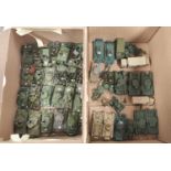 A good collection of painted plastic military table top miniatures, Allied tanks and vehicles