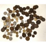A collection of pre-decimal and other coins