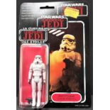 A Palitoy General Mills Return of the Jedi figure on 70 card:  Storm Trooper, Imperial, Tri-Logo,
