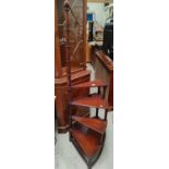 A mahogany set of reproduction library steps