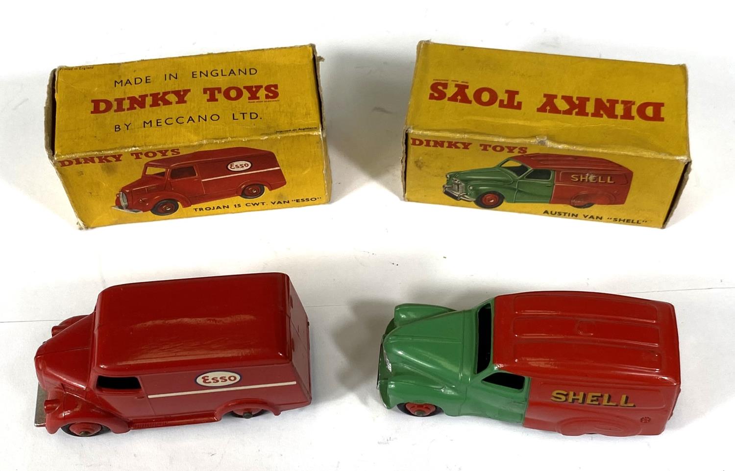 DINKY TOYS: 450 Trojan 15 CWT Van "Esso" red body and hubcaps in original box (complete box but a - Image 2 of 5