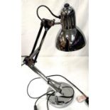 A Salter 200lb hanging set of scales, another set of scales and a modern angle poise lamp; a vintage