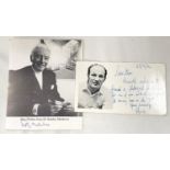 A signed photograph of Sir Stanley Matthews; another of Henry Cooper with birthday dedication