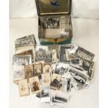 A collection of real photograph postcards and other photographs depicting nurses, sport, military