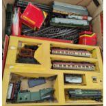 A Tri-ang boxed part train set and various 00 gauge accessories etc
