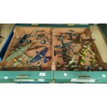 A good selection of kit built and painted plastic military aeroplanes