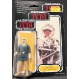 A Palitoy General Mills Return of the Jedi figure on card:  Han Solo in Hoth Battle Gear, Tri-