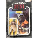 A Palitoy General Mills Return of the Jedi figure on collect 65 card:  Klaatu, 3.75", card