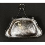 A hallmarked silver evening purse