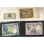 BANKNOTES: BOLIVIA 1 peso 1928 missing overprint and 5 others