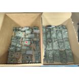 A good collection of painted plastic military table top miniatures, German tanks and vehicles