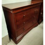 A 4 height "Multiyork" style stained cherrywood chest of drawers, width 115cm