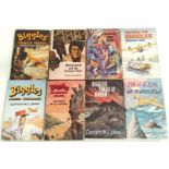 CAPTAIN W.E. JOHNS: Eight The Children's Book Club Editions of Biggles Novels with variant