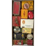 A collection of vintage cigarette tins and other sweets etc