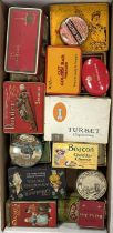 A collection of vintage cigarette tins and other sweets etc