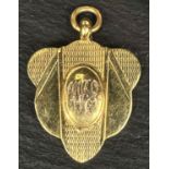 Liverpool Cricket League:  a 9 carat gold medallion, 1931, 8.8gm