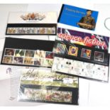 A selection of stamp presentation packs, including Breaking Barriers 1998 (over £36 face value)