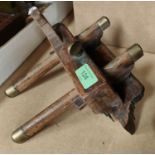 A 19th century moulding/routing plane, brass mounted