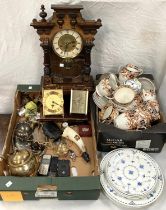 An Imari pattern Victorian tea service, clocks, coins and other collectables